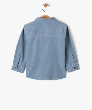 Chemise en velours côtelé bébé garçon vue3 - GEMO(BEBE DEBT) - GEMO
