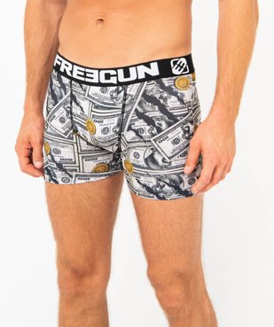 Boxer homme imprimé Dollars - Freegun vue2 - FREEGUN - GEMO