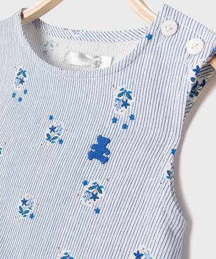 Blouse sans manches à rayures et motifs fleuris bébé fille - LuluCastagnette vue2 - LULUCASTAGNETTE - GEMO