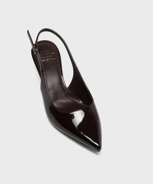 Escarpins sling-back vernis à bout pointu et talon fin femme- Follow Me vue5 - FOLLOW ME - GEMO