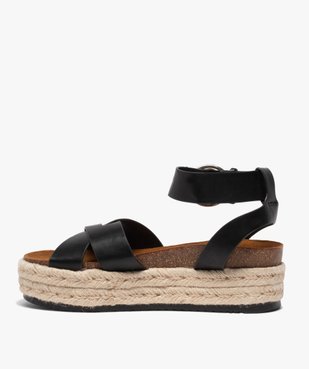 Sandales femme à talon compensé et brides croisées Only vue3 - ONLY - GEMO