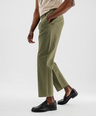 Pantalon à pinces en coton et lin homme vue2 - GEMO (HOMME) - GEMO