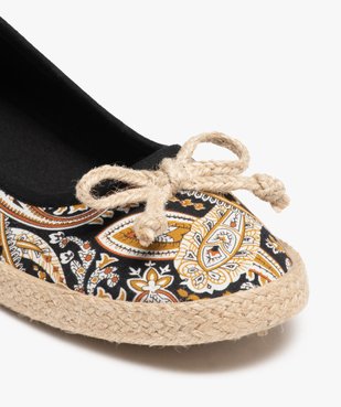 Ballerines femme en toile et semelle en corde vue6 - GEMO (SPORTSWR) - GEMO