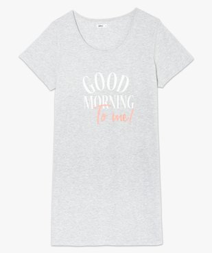 Chemise de nuit femme à manches courtes avec motif vue4 - GEMO(HOMWR FEM) - GEMO
