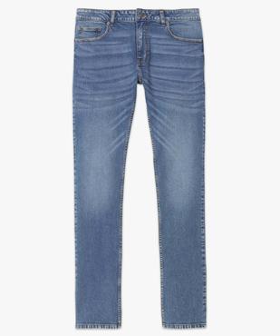Jean homme coupe Slim délavé plissé sur les cuisses vue4 - GEMO 4G HOMME - GEMO