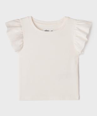 Tee-shirt manches courtes volantées fille vue1 - GEMO 4G FILLE - GEMO