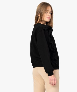 Sweat femme avec empiècements en dentelle sur l’avant vue3 - GEMO(FEMME PAP) - GEMO