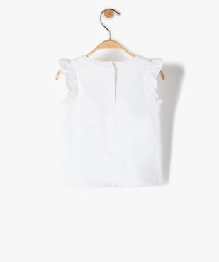 Tee-shirt bébé fille motif tropical à manches volantées vue3 - GEMO(BEBE DEBT) - GEMO