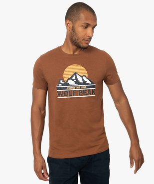 Tee-shirt homme avec motif montagne vue1 - GEMO (HOMME) - GEMO