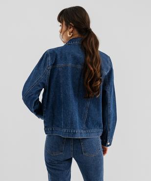 Veste en jean classique femme vue7 - GEMO 4G FEMME - GEMO
