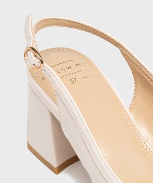 Escarpins slingback à bout carré femme - Follow Me vue6 - FOLLOW ME - GEMO