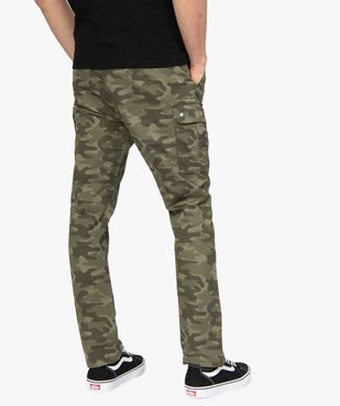 Pantalon homme multi-poches à motif camouflage vue3 - GEMO (HOMME) - GEMO