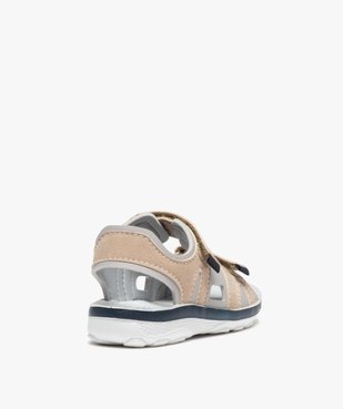 Sandales garçon dessus suédé avec brides à scratch vue4 - BUGGY - GEMO