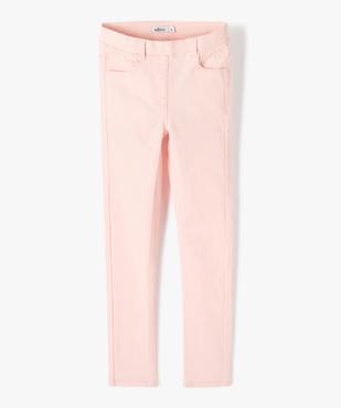 Pantalon skinny uni à taille élastiquée fille vue1 - GEMO 4G FILLE - GEMO