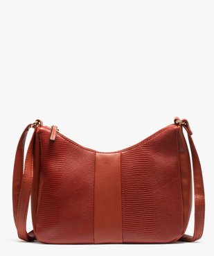 Sac besace femme souple avec jeu de matières vue1 - GEMO (ACCESS) - GEMO