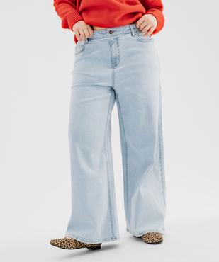 Jean wide leg en coton stretch femme grande taille vue1 - GEMO (G TAILLE) - GEMO