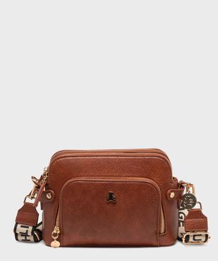 Sac en matière grainée avec deux bandoulières amovibles femme - LuluCastagnette vue1 - LULU CASTAGNETT - GEMO