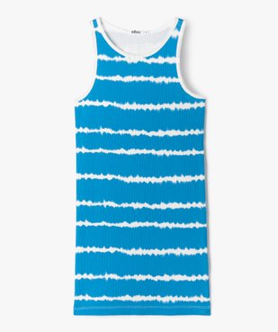Robe tee-shirt imprimée en maille côtelée fille vue1 - GEMO (ENFANT) - GEMO