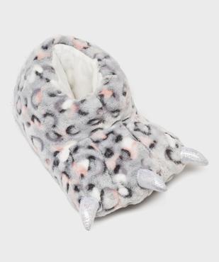 Chaussons en volume patte d'animal à griffes pailletées femme vue5 - GEMO(HOMWR FEM) - GEMO