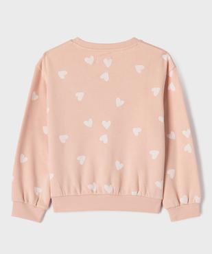 Sweat imprimé  intérieur molletonné fille vue3 - GEMO 4G FILLE - GEMO