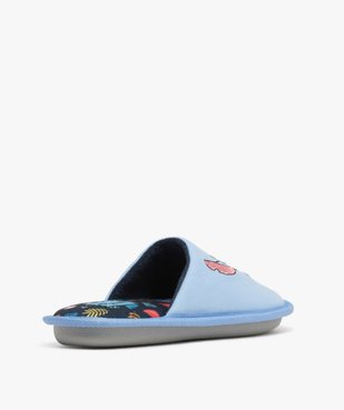 Chaussons mules plates à motif brodé femme - Stitch vue4 - LILO & STITCH - GEMO