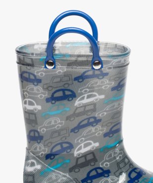 Bottes de pluie bébé garçon à motifs voitures et semelle lumineuse vue6 - GEMO (ENFANT) - GEMO