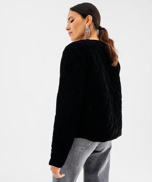Veste matelassée en velours femme vue3 - GEMO(FEMME PAP) - GEMO