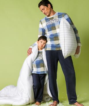 Pyjama à carreaux maille peluche homme vue2 - GEMO(HOMWR HOM) - GEMO