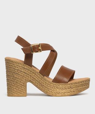 Sandales à brides croisées à semelle plateforme femme - Valentina Baldano vue1 - VALENTINA BALDA - GEMO