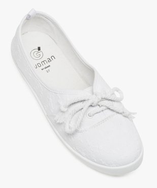 Ballerines en toile avec lacets cordelette femme - Valentina Baldano vue5 - VALENTINA BALDA - GEMO