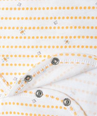 Bodies bébé à manches longues fermeture croisée (lot de 3) - No gaspi vue3 - NOGASPI - GEMO