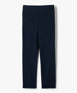 Pantalon chino uni garçon vue3 - GEMO 4G GARCON - GEMO