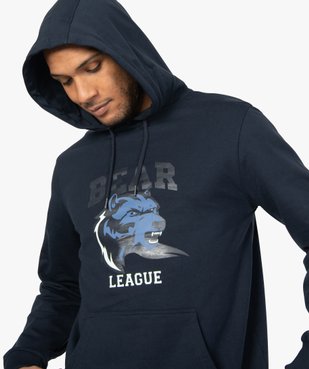 Sweat homme à capuche en molleton vue1 - GEMO (HOMME) - GEMO