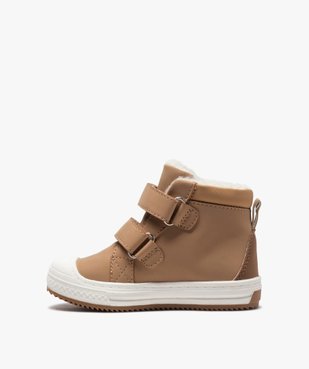 Boots fourrées bébé garçon à scratch vue3 - GEMO(BEBE DEBT) - GEMO