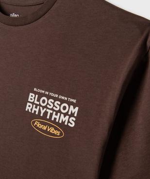 Tee-shirt manches courtes coupe oversize avec inscription garçon vue2 - GEMO 4G GARCON - GEMO