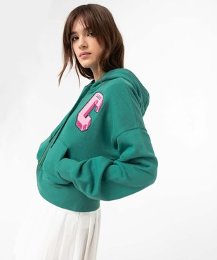 Sweat femme zippé coupe ample et courte - Camps United vue1 - CAMPS UNITED - GEMO