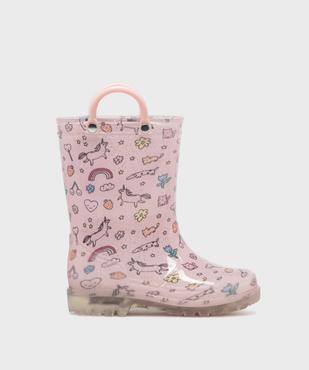 Bottes de pluie à motifs et semelle lumineuse fille - Lovely Wings vue1 - LOVELY WINGS - GEMO