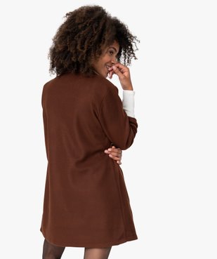 Manteau court femme en matière extensible et grand col vue3 - Nikesneakers(FEMME PAP) - Nikesneakers