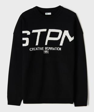 Pull oversize avec inscription sur le buste garçon vue1 - GEMO 4G GARCON - GEMO