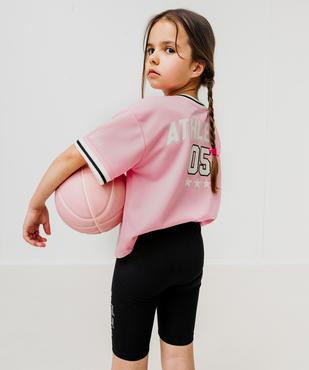 Tee-shirt de sport court à manches courtes fille vue1 - GEMO (ENFANT) - GEMO