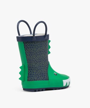 Bottes de pluie bébé garçon en caoutchouc avec motifs et à anses vue5 - BUGGY - GEMO