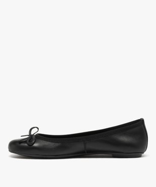 Ballerines plate dessus en cuir femme - Tanéo vue3 - TANEO - GEMO