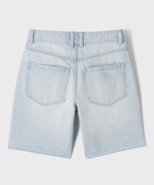 Short en jean droit et long à finition bord-franc fille vue3 - GEMO (JUNIOR) - GEMO