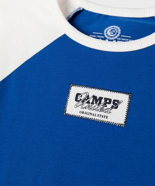 Tee-shirt manches courtes raglan look sport fille - Camps United vue2 - CAMPS GEMO FOR GOOD - GEMO