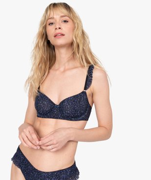 Soutien-gorge forme corbeille à motifs fleuris – LuluCastagnette vue1 - LULUCASTAGNETTE - GEMO