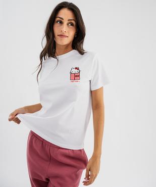 Tee-shirt manches courtes avec motif poitrine et dos femme - Hello Kitty vue4 - HELLO KITTY - GEMO