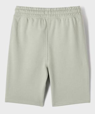 Bermuda uni en maille French Terry avec ceinture ajustable garçon vue3 - GEMO 4G GARCON - GEMO