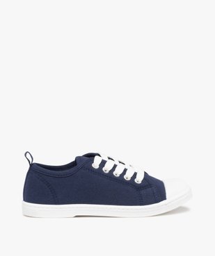 Baskets fille en toile à bout renforcé fermeture lacets vue1 - GEMO (ENFANT) - GEMO