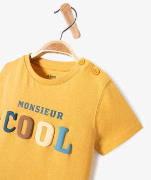 Tee-shirt droit manches courtes imprimé garçon vue2 - GEMO(BEBE DEBT) - GEMO