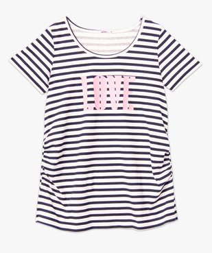 Tee-shirt de grossesse imprimé à manches courtes vue4 - GEMO (MATER) - GEMO